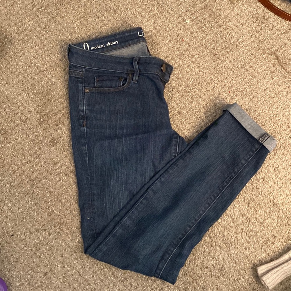 Loft modern skinny size 0 jeans.